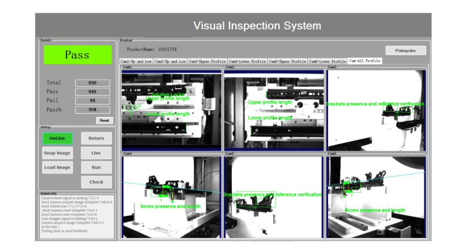 自動化檢測設(shè)備廠家機械手整列玻璃品項目